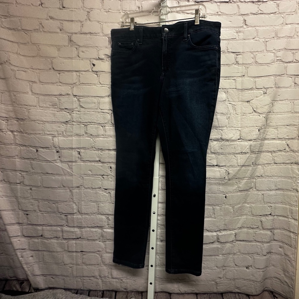 NYDJ Women's Straight Leg Jeans - Dark Blue
